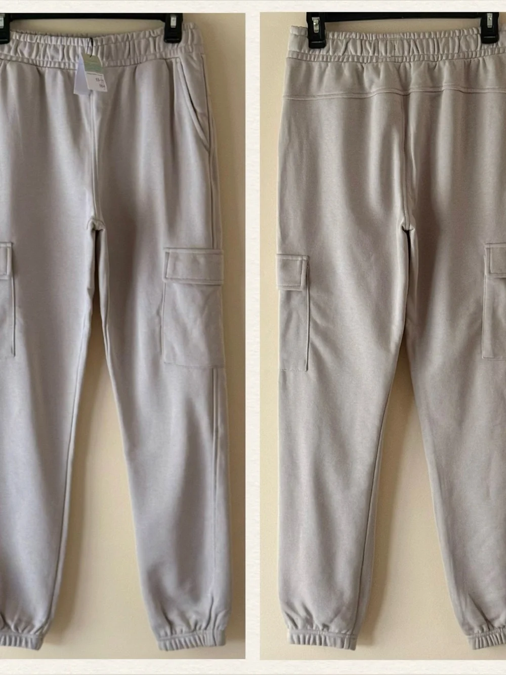 Primark Boys Cargo Joggers/Sweatpants in Stone/Beige, Size 13-14 yrs